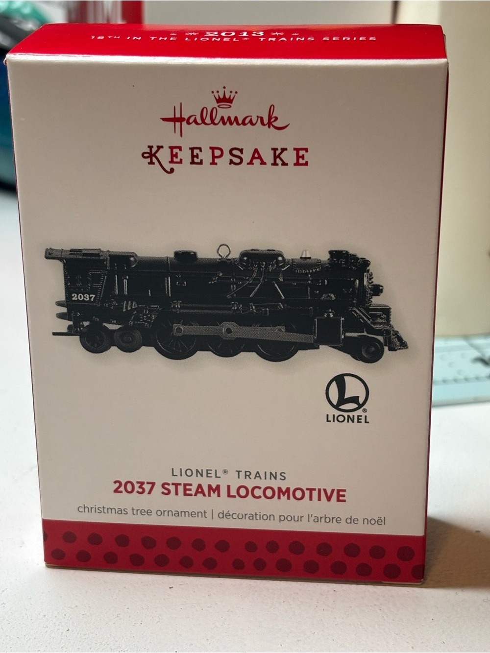 Hallmark Keepsake Lionel 2037 Steam Locomotive Ornament 2013-18th in Series
